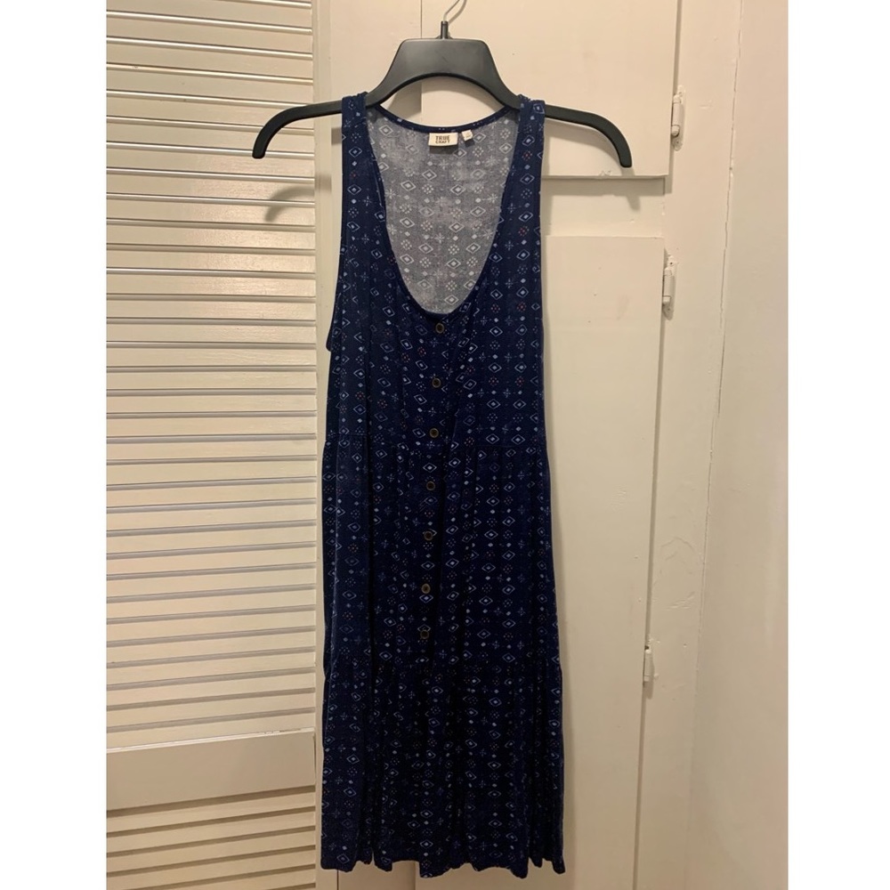 Navy Blue patterned Juniors dress